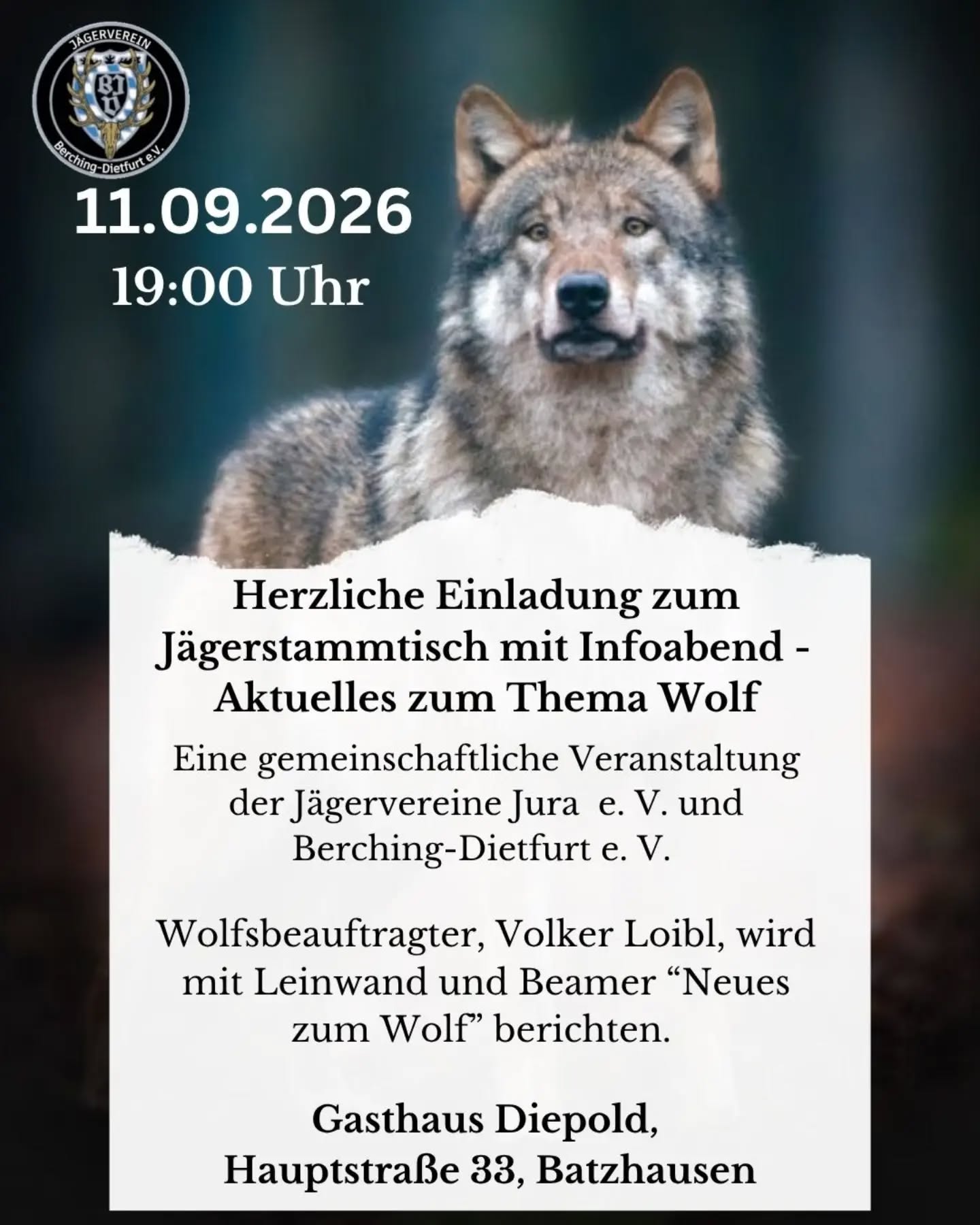 Gemeinsamer Stammtisch zum Thema Wolf