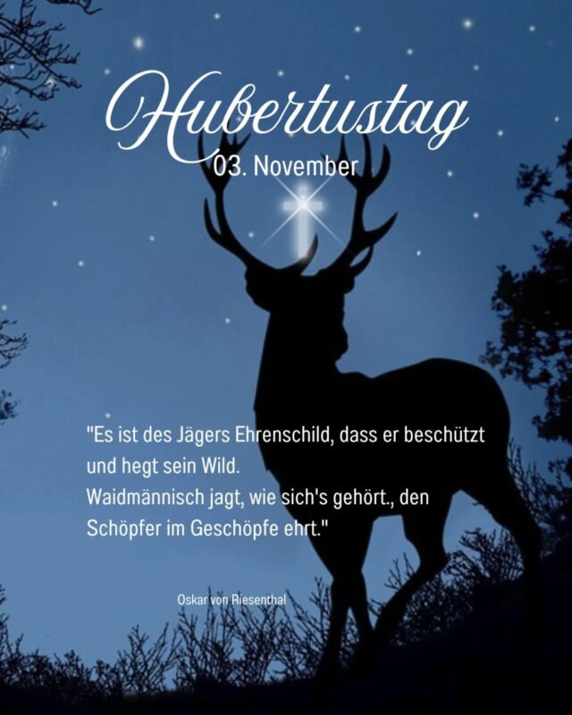 Zum Hubertustag braucht es nicht immer viele Worte. Jede Jägerin, jeder Jäger kennt das Gedicht von Oskar von  Riesenthal.
Einfach immer wieder ins Gedächtnis rufen, wirken lassen und danach handeln ...
Euch allen einen schönen Hubertustag und Waidmannsheil 🌿

#st.hubertus #hubertustag #waidgerechtigkkeit #brauchtum #tradition #waidwerk #waidmannsheil #waidmannsdank #ehrfurcht #hege #waidmännischejagd #demut #dankbarkeit #naturliebe